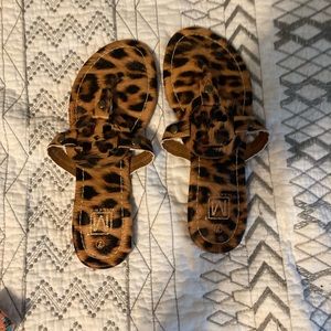 cheetah sandal flip flops
